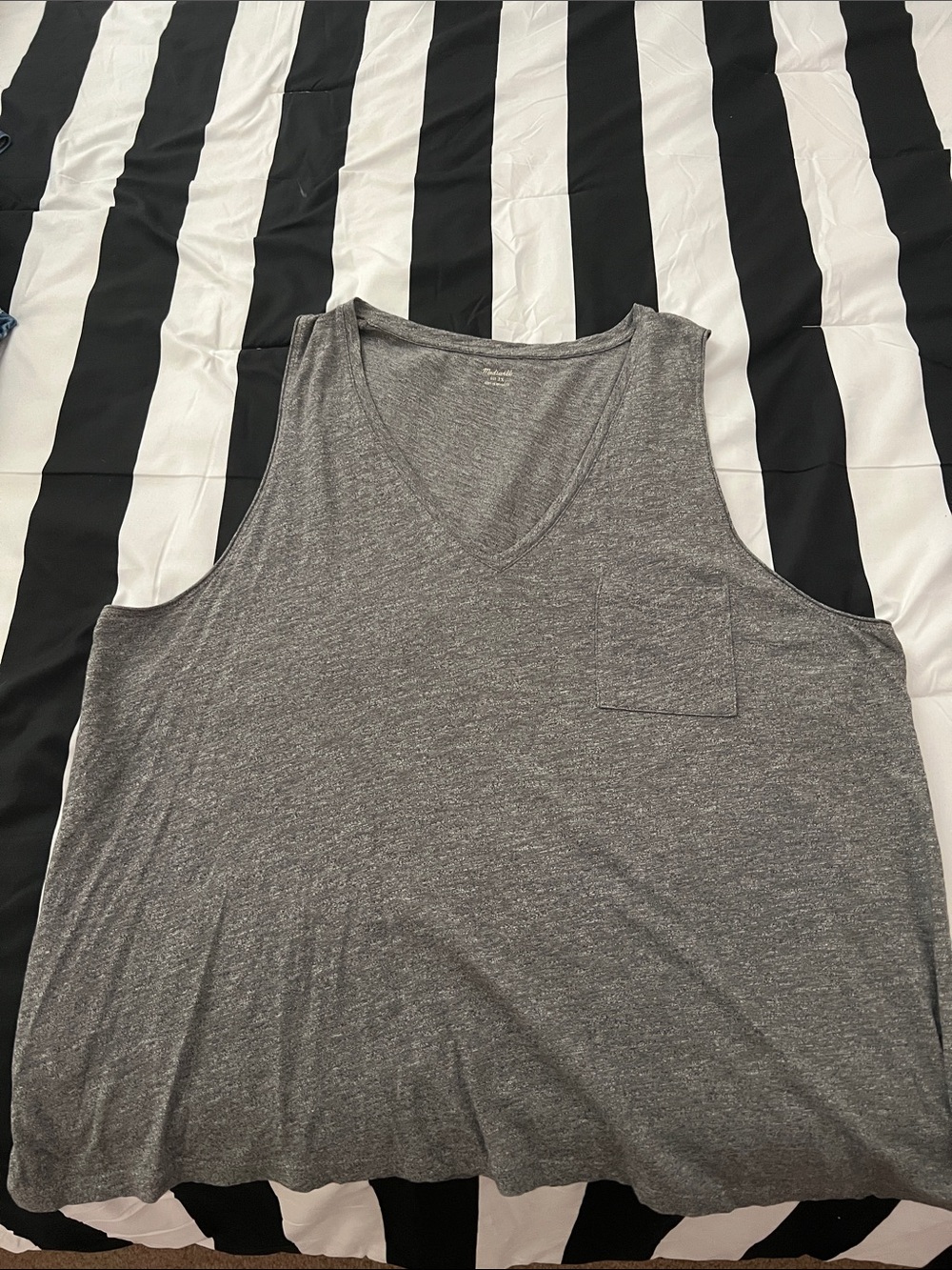 Madewell Heather Gray Scoop Neck Tee